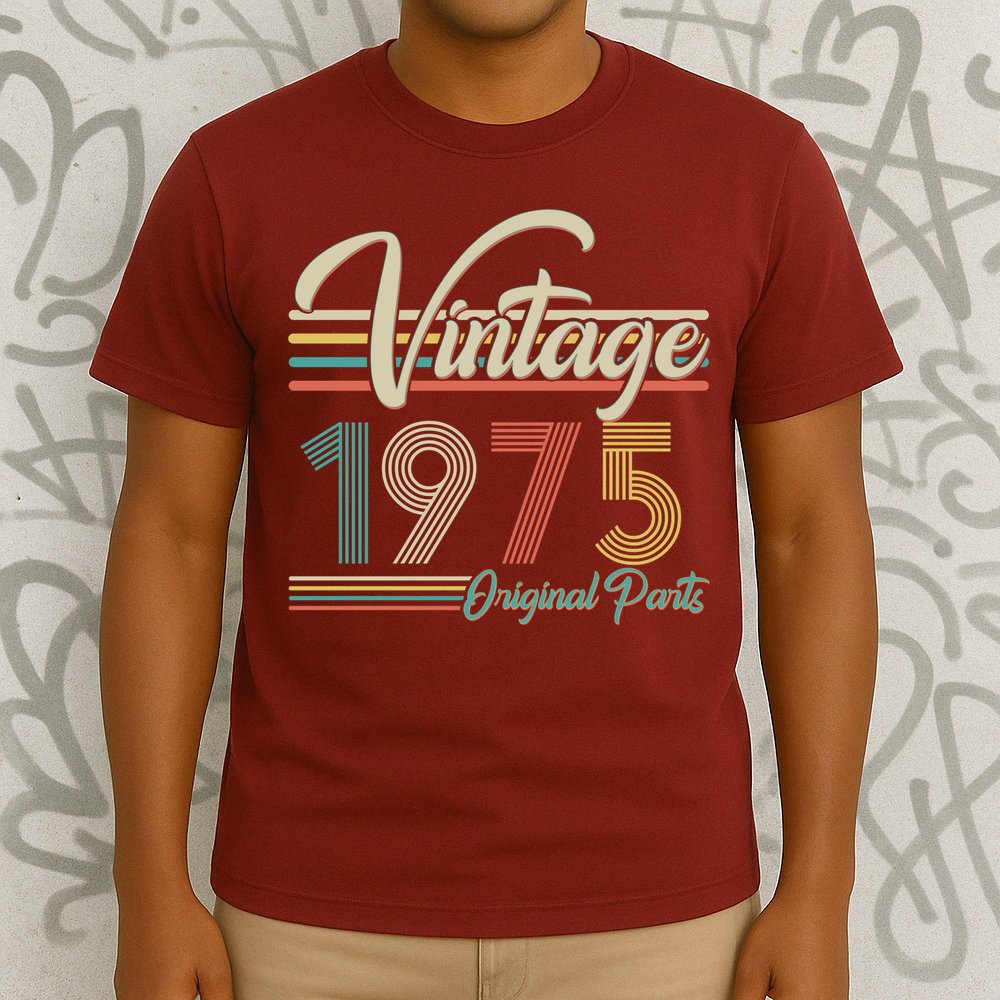 Vintage Original Parts 1975 50th Birthday T-Shirt