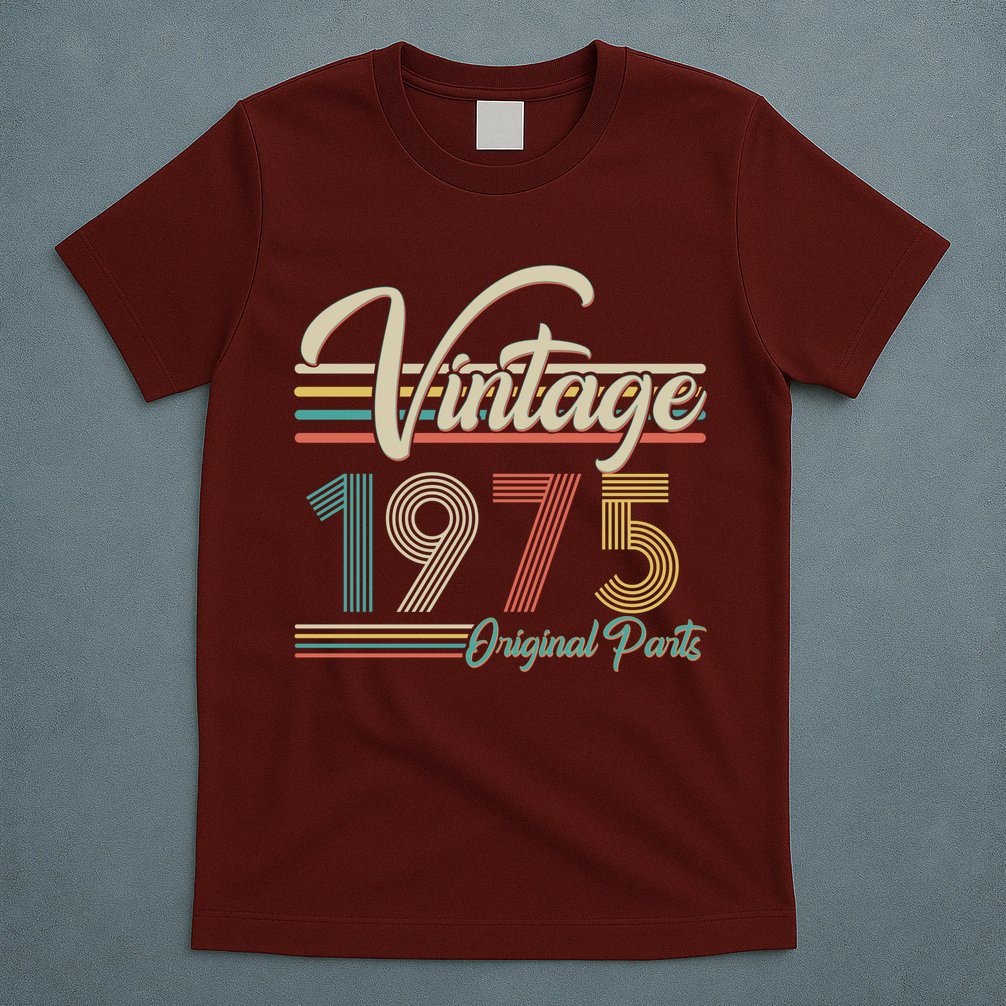 Vintage Original Parts 1975 50th Birthday T-Shirt