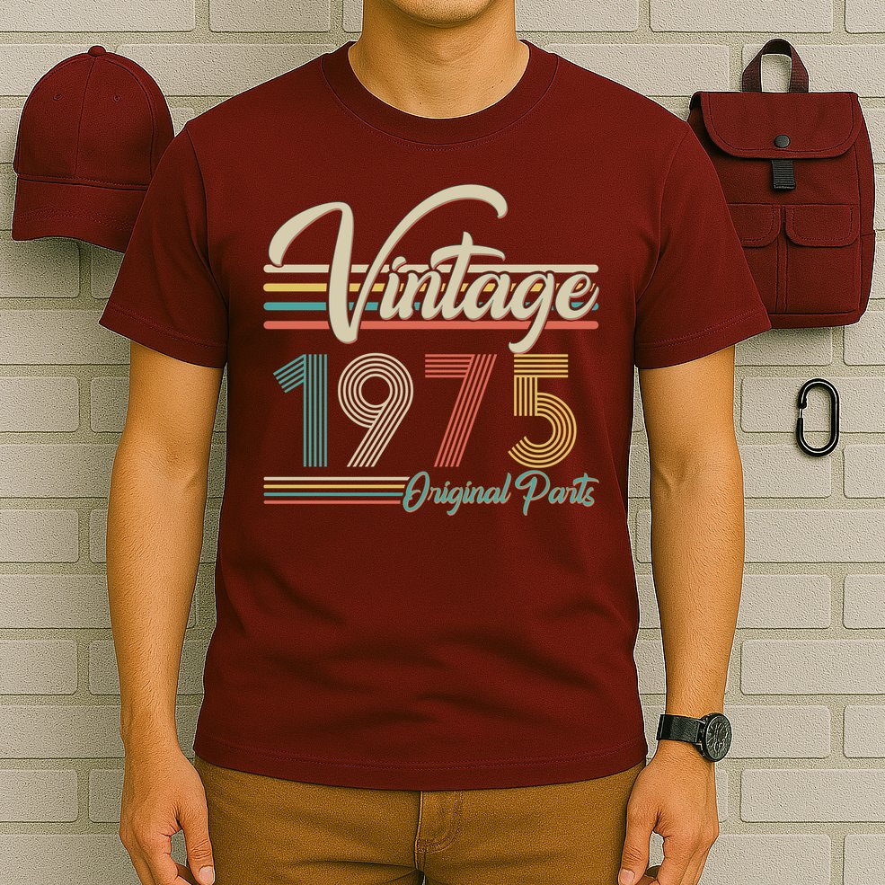 Vintage Original Parts 1975 50th Birthday T-Shirt