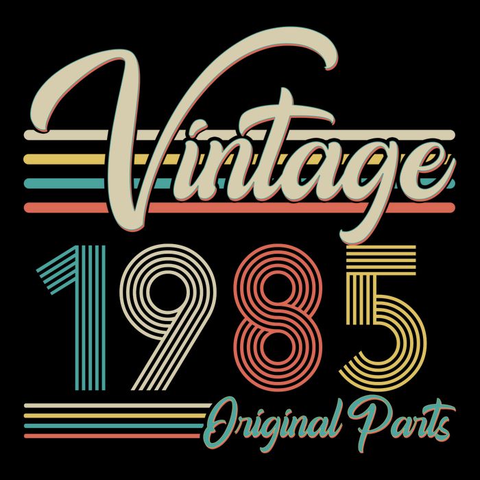 Vintage Original Parts 1985 40th Birthday Tie-Dye T-Shirt