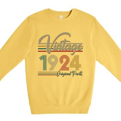 Vintage Original Parts 1924 100th Birthday Premium Crewneck Sweatshirt