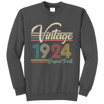 Vintage Original Parts 1924 100th Birthday Tall Sweatshirt