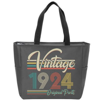 Vintage Original Parts 1924 100th Birthday Zip Tote Bag