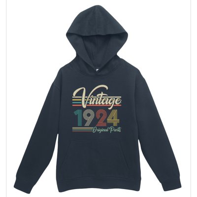 Vintage Original Parts 1924 100th Birthday Urban Pullover Hoodie