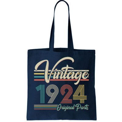 Vintage Original Parts 1924 100th Birthday Tote Bag