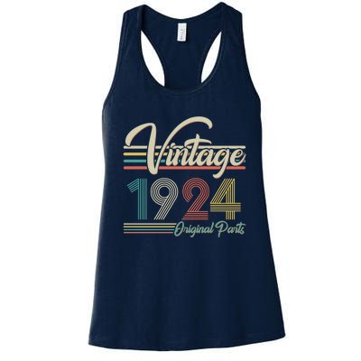 Vintage Original Parts 1924 100th Birthday Women's Racerback Tank