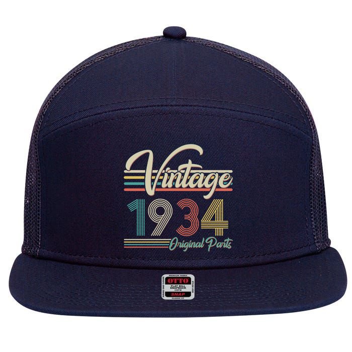 Vintage Original Parts 1934 90th Birthday 7 Panel Mesh Trucker Snapback Hat