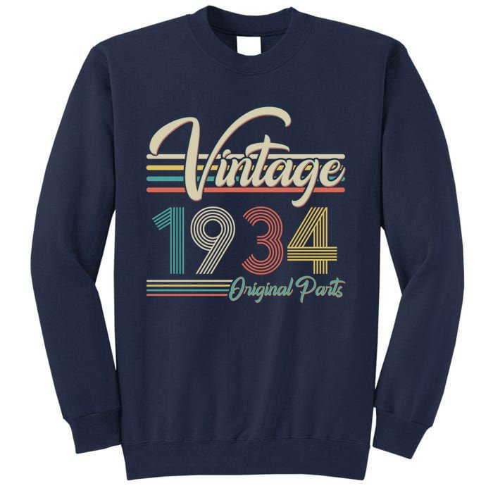 Vintage Original Parts 1934 90th Birthday Tall Sweatshirt