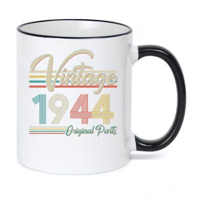 Vintage Original Parts 1944 80th Birthday 11oz Black Color Changing Mug