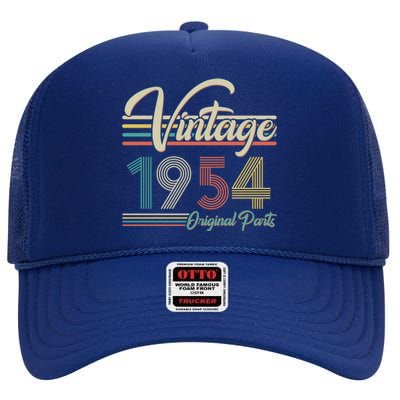 Vintage Original Parts 1954 70th Birthday High Crown Mesh Back Trucker Hat