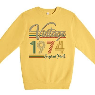 Vintage Original Parts 1974 50th Birthday Premium Crewneck Sweatshirt