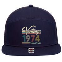 Vintage Original Parts 1974 50th Birthday 7 Panel Mesh Trucker Snapback Hat