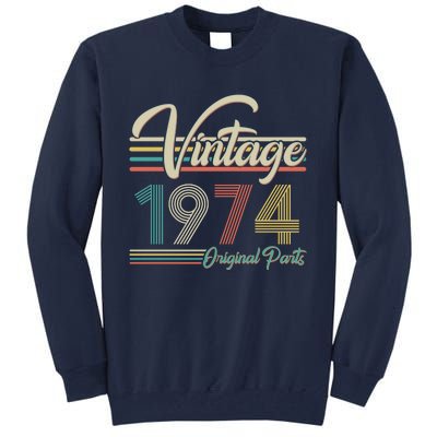 Vintage Original Parts 1974 50th Birthday Tall Sweatshirt