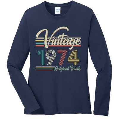 Vintage Original Parts 1974 50th Birthday Ladies Long Sleeve Shirt