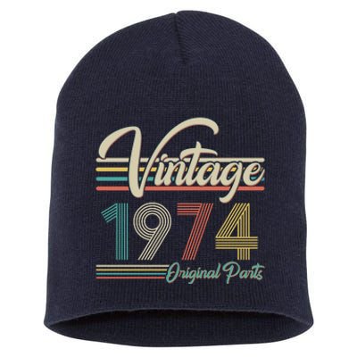 Vintage Original Parts 1974 50th Birthday Short Acrylic Beanie