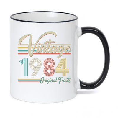 Vintage Original Parts 1984 40th Birthday 11oz Black Color Changing Mug