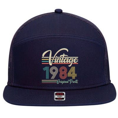 Vintage Original Parts 1984 40th Birthday 7 Panel Mesh Trucker Snapback Hat