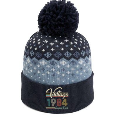 Vintage Original Parts 1984 40th Birthday The Baniff Cuffed Pom Beanie