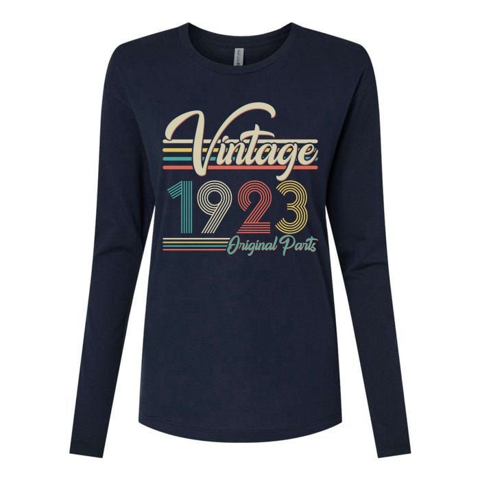 Vintage Original Parts 1923 100th Birthday Womens Cotton Relaxed Long Sleeve T-Shirt