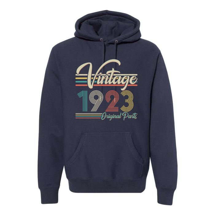 Vintage Original Parts 1923 100th Birthday Premium Hoodie