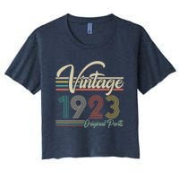 Vintage Original Parts 1923 100th Birthday Women's Crop Top Tee