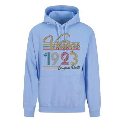 Vintage Original Parts 1923 100th Birthday Unisex Surf Hoodie