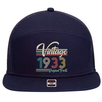 Vintage Original Parts 1933 90th Birthday 7 Panel Mesh Trucker Snapback Hat