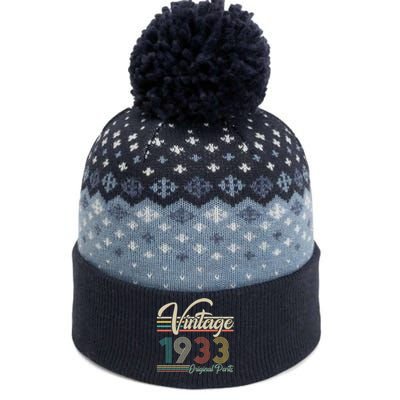 Vintage Original Parts 1933 90th Birthday The Baniff Cuffed Pom Beanie