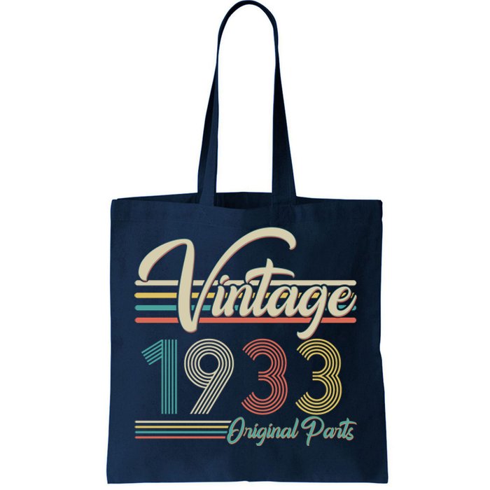 Vintage Original Parts 1933 90th Birthday Tote Bag