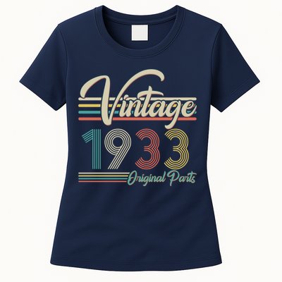 Vintage Original Parts 1933 90th Birthday Womens T-Shirt
