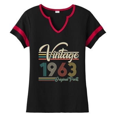 Vintage Original Parts 1963 60th Birthday Ladies Halftime Notch Neck Tee