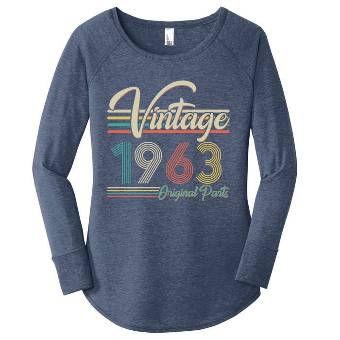 Vintage Original Parts 1963 60th Birthday Women's Perfect Tri Tunic Long Sleeve Shirt