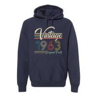 Vintage Original Parts 1963 60th Birthday Premium Hoodie