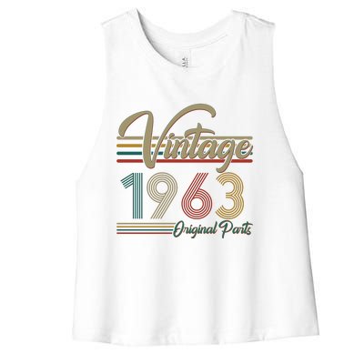 Vintage Original Parts 1963 60th Birthday Women's Racerback Cropped Tank