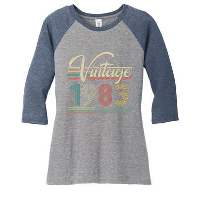 Vintage Original Parts 1983 40th Birthday Women's Tri-Blend 3/4-Sleeve Raglan Shirt