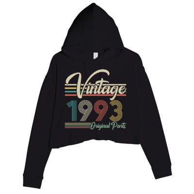 Vintage Original Parts 1993 30th Birthday Crop Fleece Hoodie