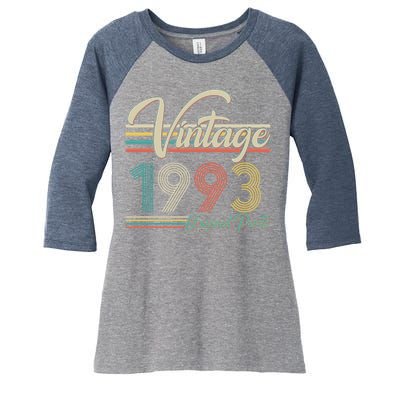 Vintage Original Parts 1993 30th Birthday Women's Tri-Blend 3/4-Sleeve Raglan Shirt