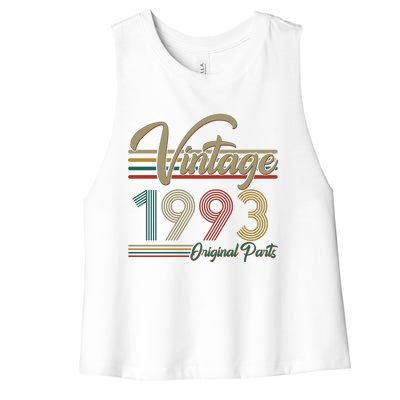 Vintage Original Parts 1993 30th Birthday Women's Racerback Cropped Tank