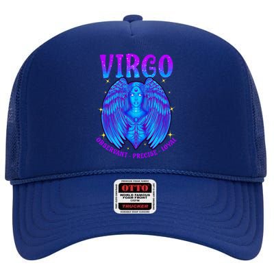 Virgo Observant Precise Loyal Virgo Zodiac Gift High Crown Mesh Back Trucker Hat