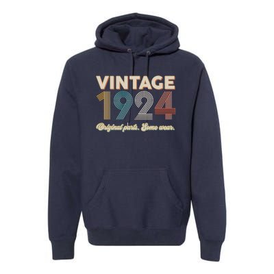 Vintage Original Parts Some Wear 1924 100th Birthday Premium Hoodie