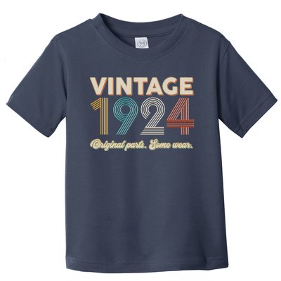 Vintage Original Parts Some Wear 1924 100th Birthday Toddler T-Shirt