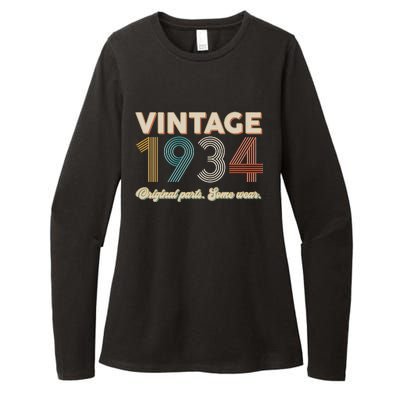 Vintage Original Parts Some Wear 1934 90th Birthday Womens CVC Long Sleeve Shirt