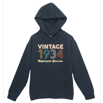 Vintage Original Parts Some Wear 1934 90th Birthday Urban Pullover Hoodie