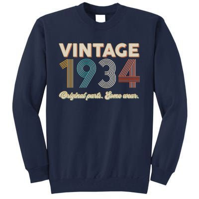 Vintage Original Parts Some Wear 1934 90th Birthday Tall Sweatshirt