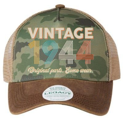 Vintage Original Parts Some Wear 1944 80th Birthday Legacy Tie Dye Trucker Hat