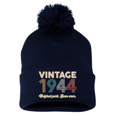 Vintage Original Parts Some Wear 1944 80th Birthday Pom Pom 12in Knit Beanie