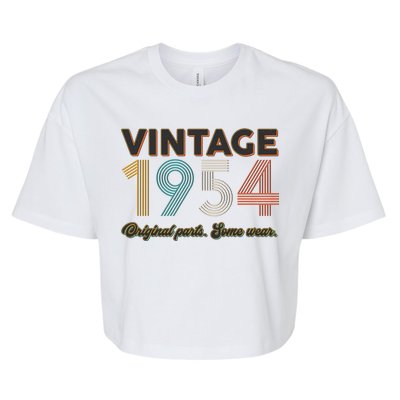 Vintage Original Parts Some Wear 1954 70th Birthday Bella+Canvas Jersey Crop Tee