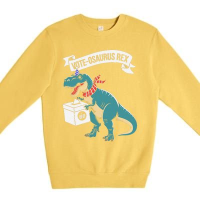 Vote Osaurus Rex Funny Election Dino Premium Crewneck Sweatshirt