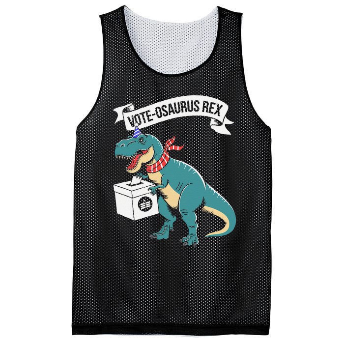 Vote Osaurus Rex Funny Election Dino Mesh Reversible Basketball Jersey Tank