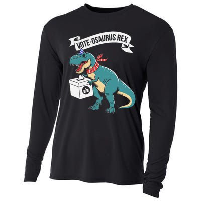 Vote Osaurus Rex Funny Election Dino Cooling Performance Long Sleeve Crew